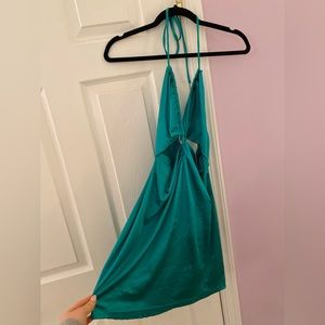 Emerald Green Going Out Dress w/ Cut Outs